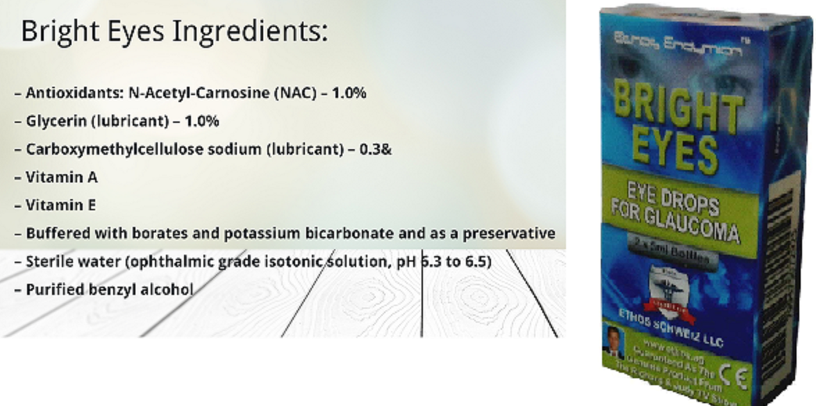 Ethos NAC Bright Eyes eye drops for 1 Box 10ml Eye Drops & Wash