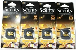 4 Count Scents Vent Oil Vanilla Lasts Up To 45 Days Fragrance Car Vent Clips