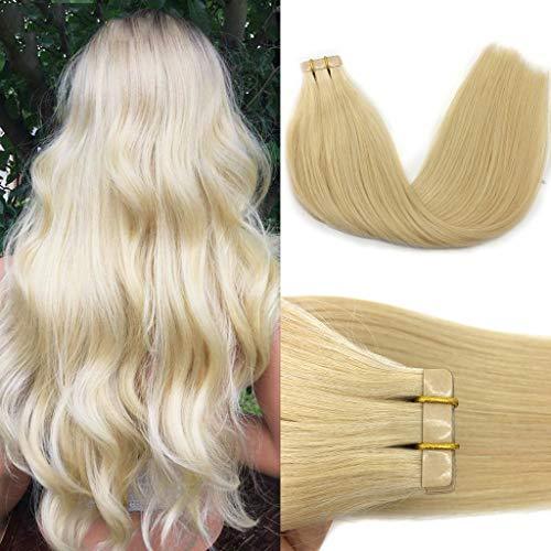 GOO GOO Tape in Hair Extensions Blonde 613 Real Human Hair Extensions