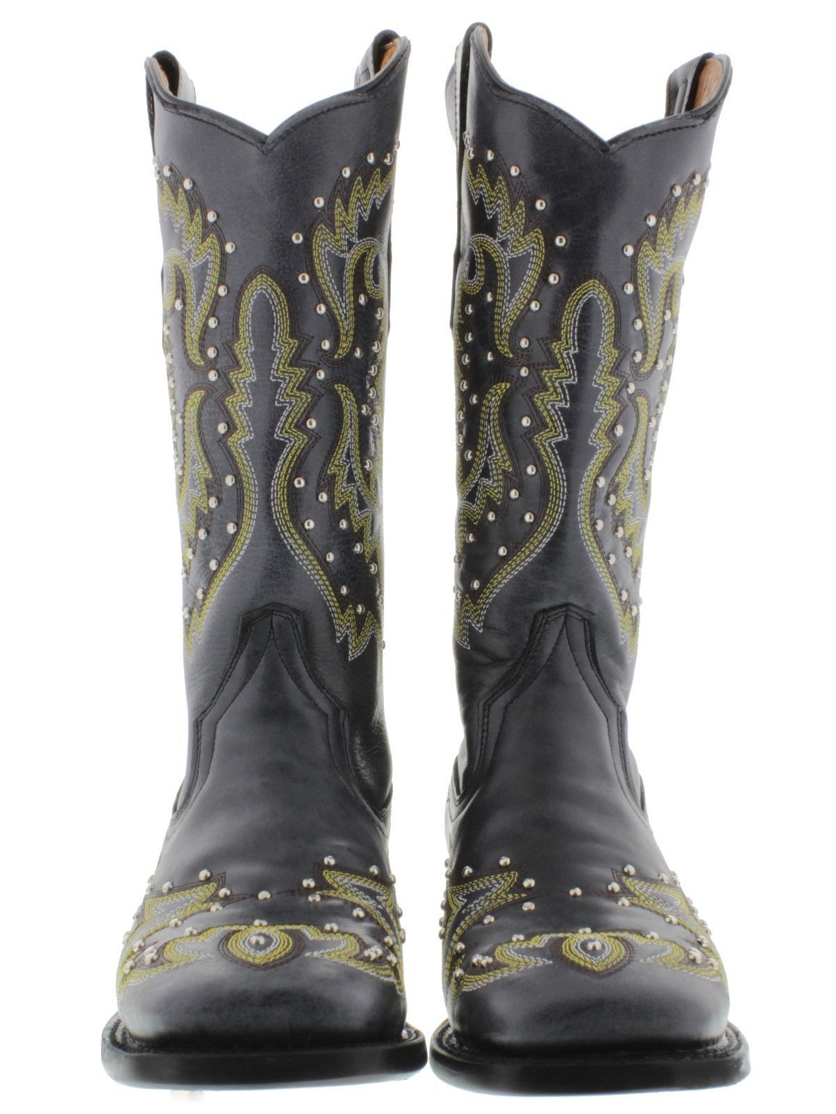 old west black cowboy boots