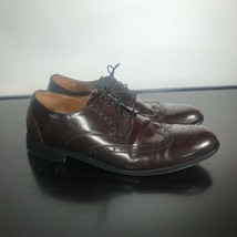 Florsheim Sz 10.5, Burgundy Brown Leather Wingtip Oxfords men shoes. Nice! - $23.76