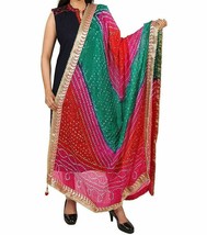 Dupatta Bandhani Art Silk Chunni Bandhej Indian Scarf Party Wear Stole H... - $26.83