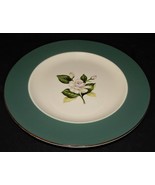 Homer Laughlin White Rose Dinner Plate Emerald Empire Green Internationa... - $21.78