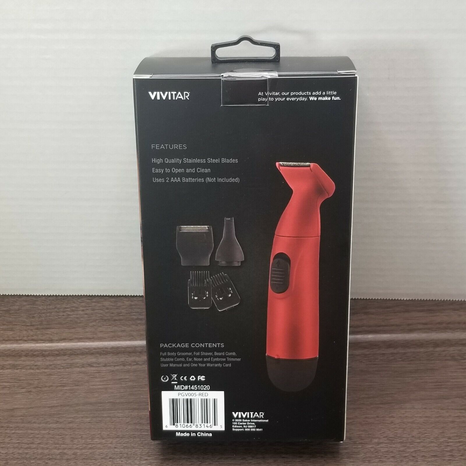 VIVITAR TOTAL BODY GROOMING Nose Ear Hair Beard BATTERY Precision