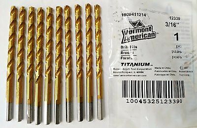 Vermont American 12339 3/16" Titanium Coated Drill Bit 10 Pack - $7.43