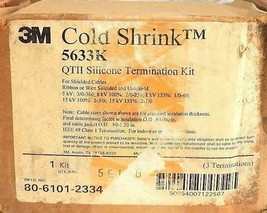 NIB 3M 5633K QTII SILICONE TERMINATION KIT COLD SHRINK (3 TERMINATIONS)