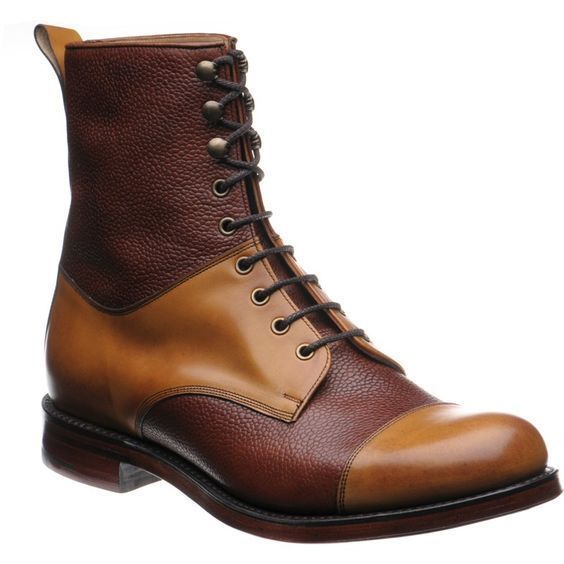 Lace Up Brown Tan Rounded Cap Toe High Ankle Superior Leather Men ...