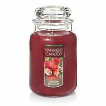 Yankee Candle Autumn Bouquet Large Jar Candle Housewarmer Cinnamon Floral Gift - $29.99