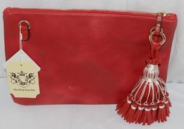 Handbag Republic Brand HG0024 Red Vegan Womens Purse With Large Tassel Detail image 1