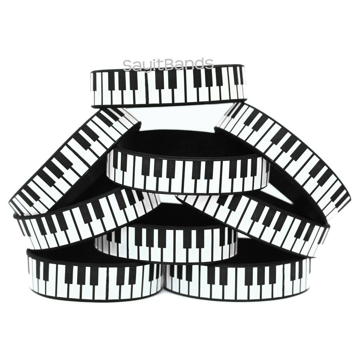 Dancer Musician Silicone Bracelets for Pianist 100 of Piano Wristbands