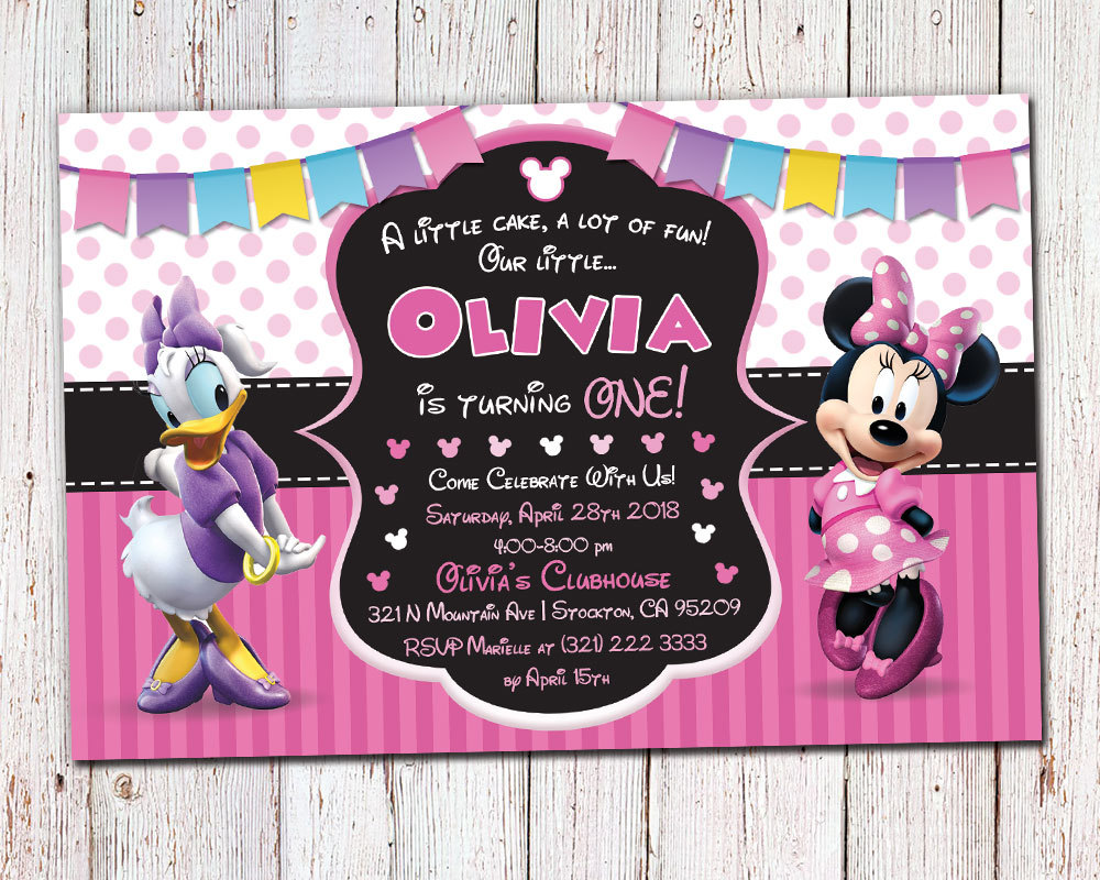 Minnie and Daisy Invitation / Minnie and Daisy invite / Minnie Mouse ...