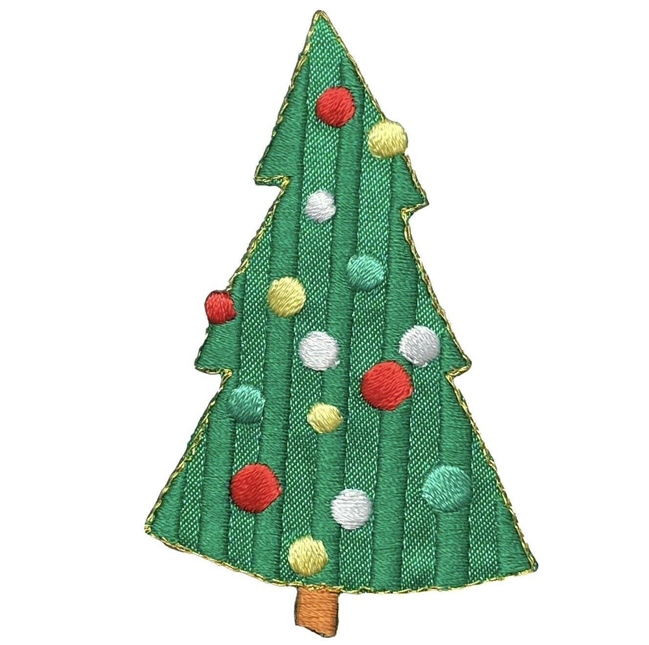 Christmas Tree Applique Patch - Holidays, Ornaments Badge 2.75 (Iron on)