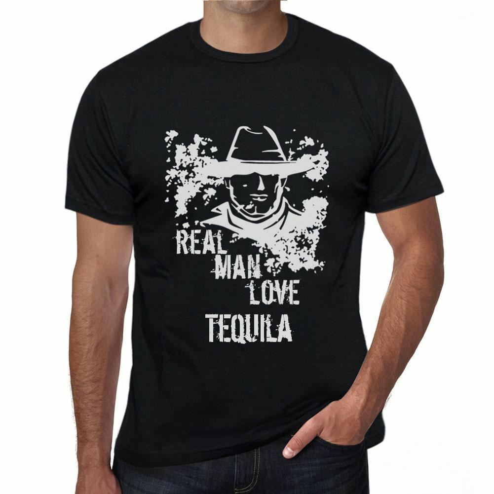 Tequila, Real Men Love Tequila Mens T Shirt Black Birthday Gift 00538
