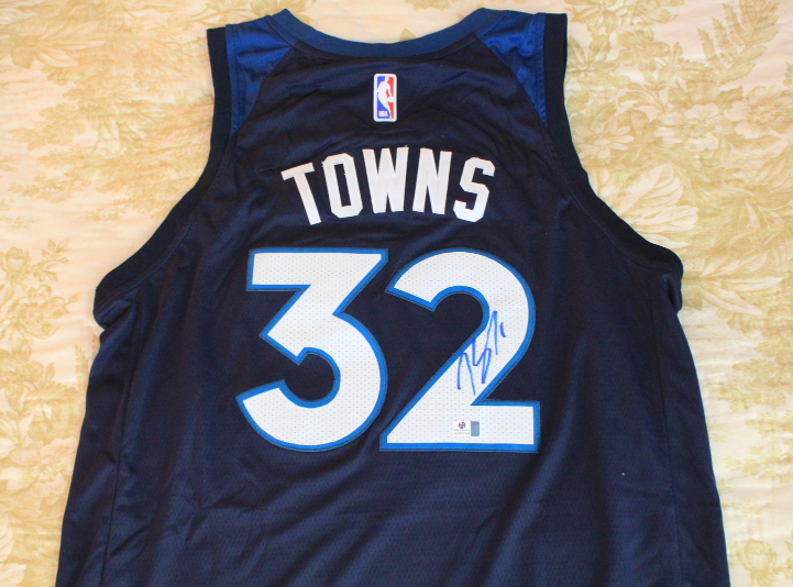 Karl Anthony Towns signed autographed NBA Timberwolves Jersey COA Certified Jerseys