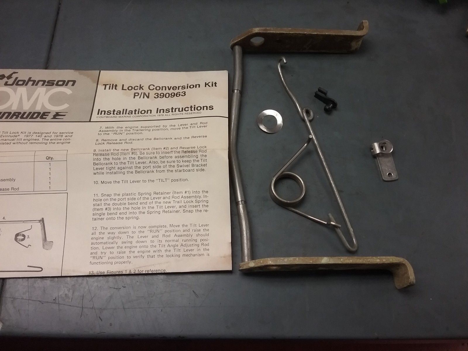 Tilt Lock Conversion Kit For A Johnson Or And 50 Similar Items