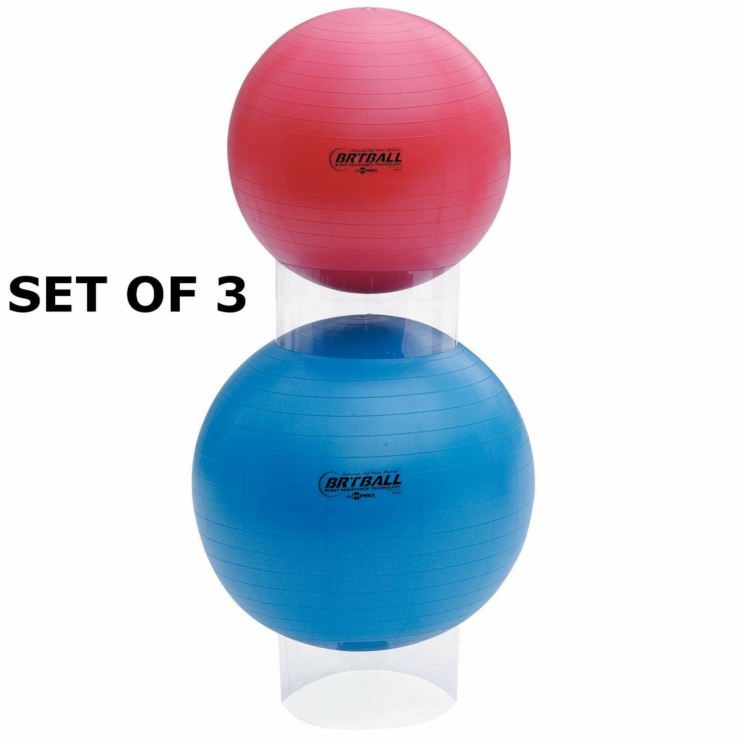 SET OF 3 GYM BALL STACKERS STORAGE EXERCISE RUBBER YOGA SWISS PHYSIO