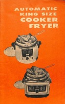Jay Kay Metals Automatic King Size Cooker Fryer Manual Recipe Booklet CP11 - $20.30