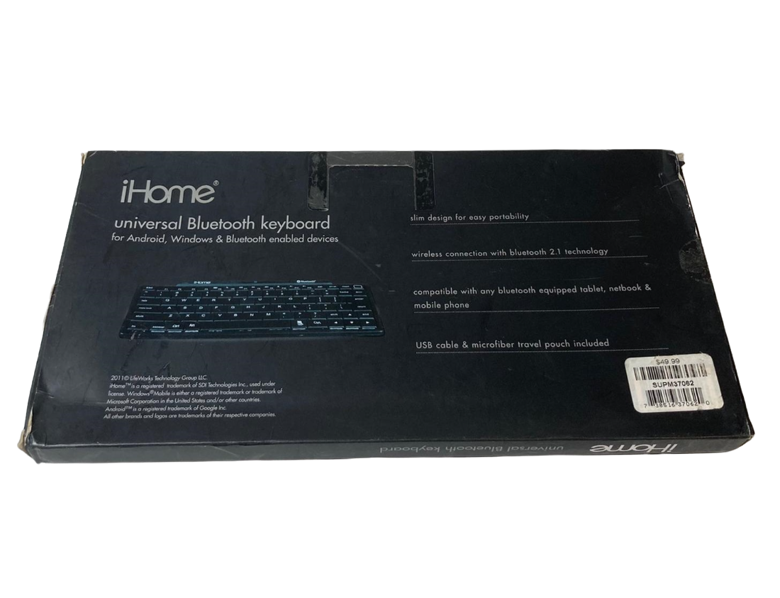 iHome Universal Bluetooth Keyboard For Android, Windows & Bluetooth