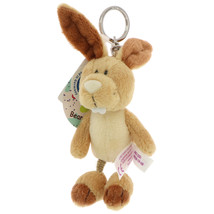 NICI Rabbit Bunny Brown Stuffed Animal Beanbag Key Chain 4 inches 10 cm - $11.00