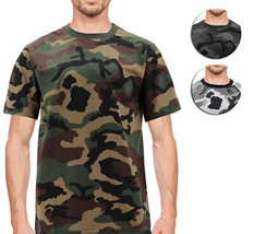 Men's Classic Crewneck Camouflaged Pattern Shirt Lightweight Army T-shirt