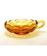 Fostoria Honey Amber Coin Glass Nappy Bowl, 5.25&quot;, Fluted, Handle, Scall... - $19.55