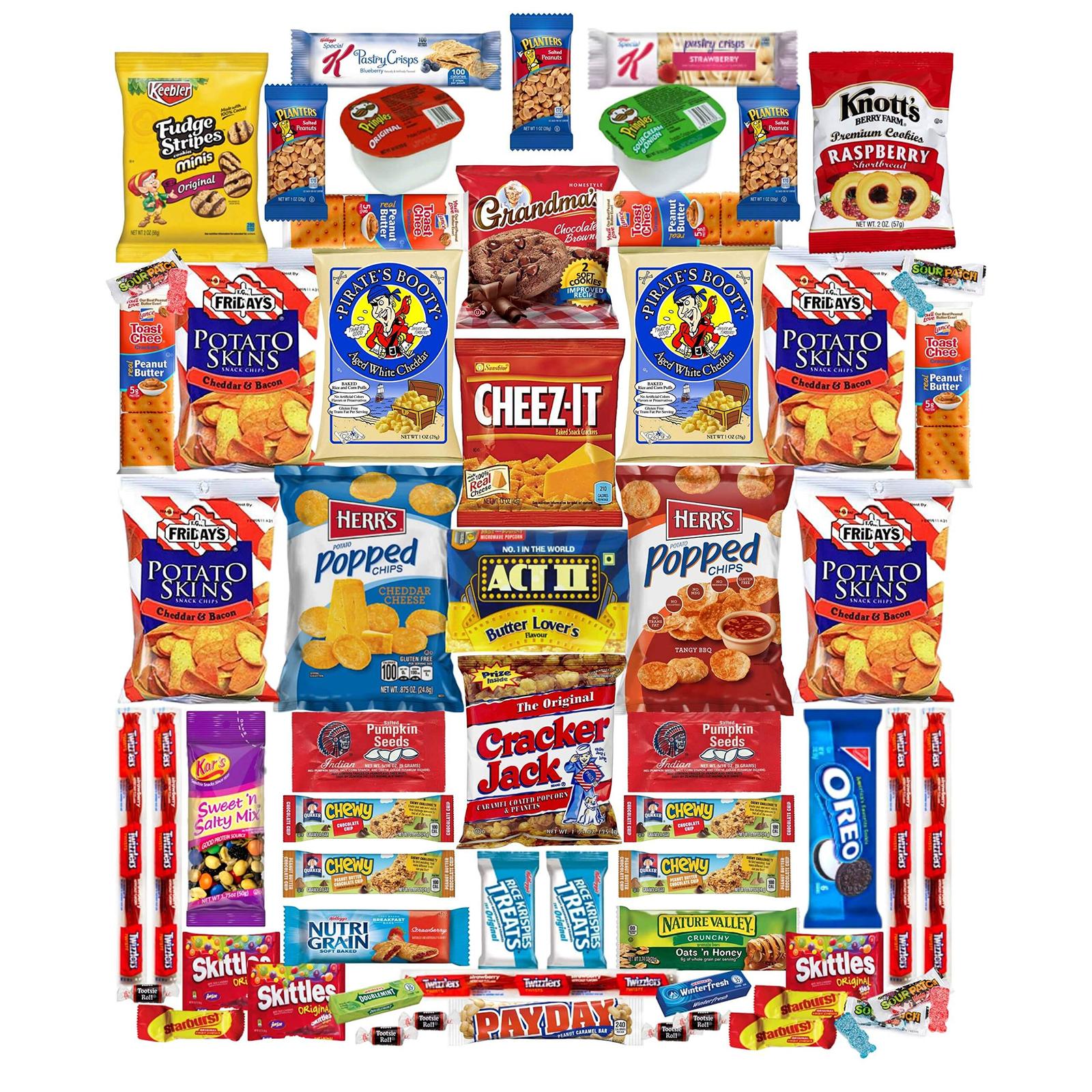 Snack Variety Pack | Cookies, Candy, Nuts, Crackers and Chips Snack ...