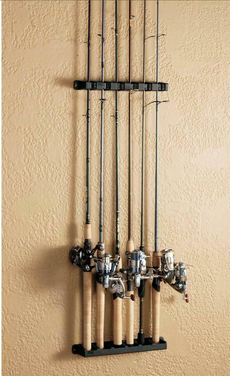 Horizontal Boat Rod Rack Vertical Fishing Holder Wall Mount Storage