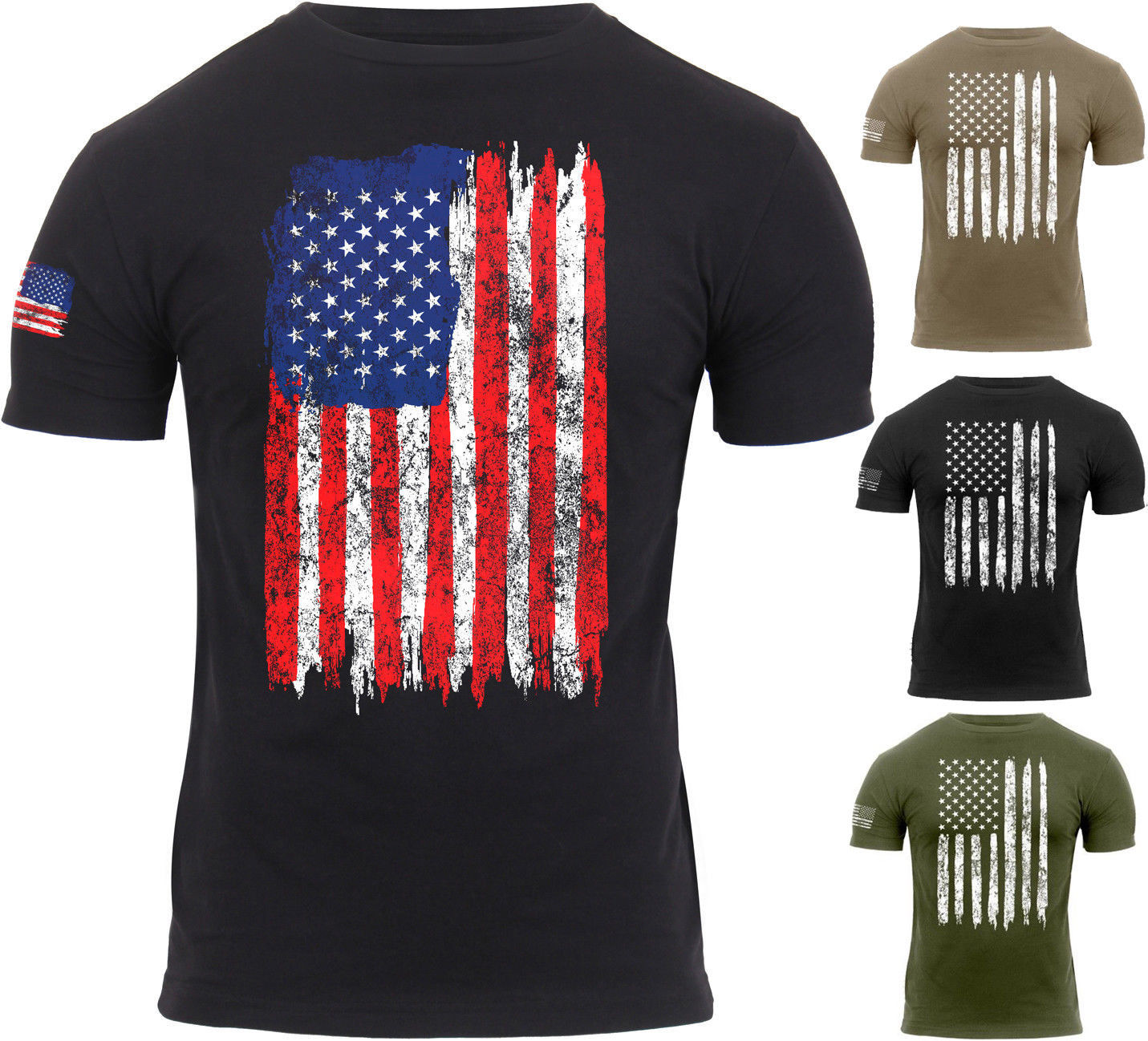 Mens Us Flag Athletic T Shirt Muscle Build Tactical Tee American Patriotic Usa T Shirts Tank Tops 