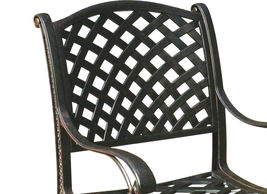 Patio dining chairs set of 6 outdoor cast aluminum furniture Nassau Bronze image 5
