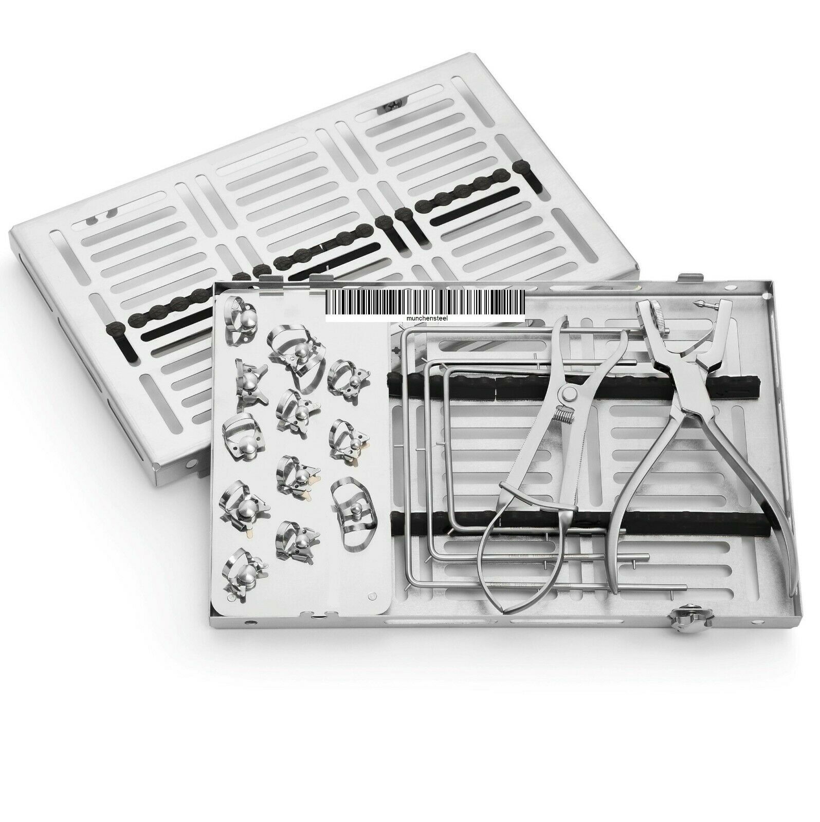 Endodontic Rubber Dam Kit, 18 Units Dental Rubber Dam Plier & Clamps