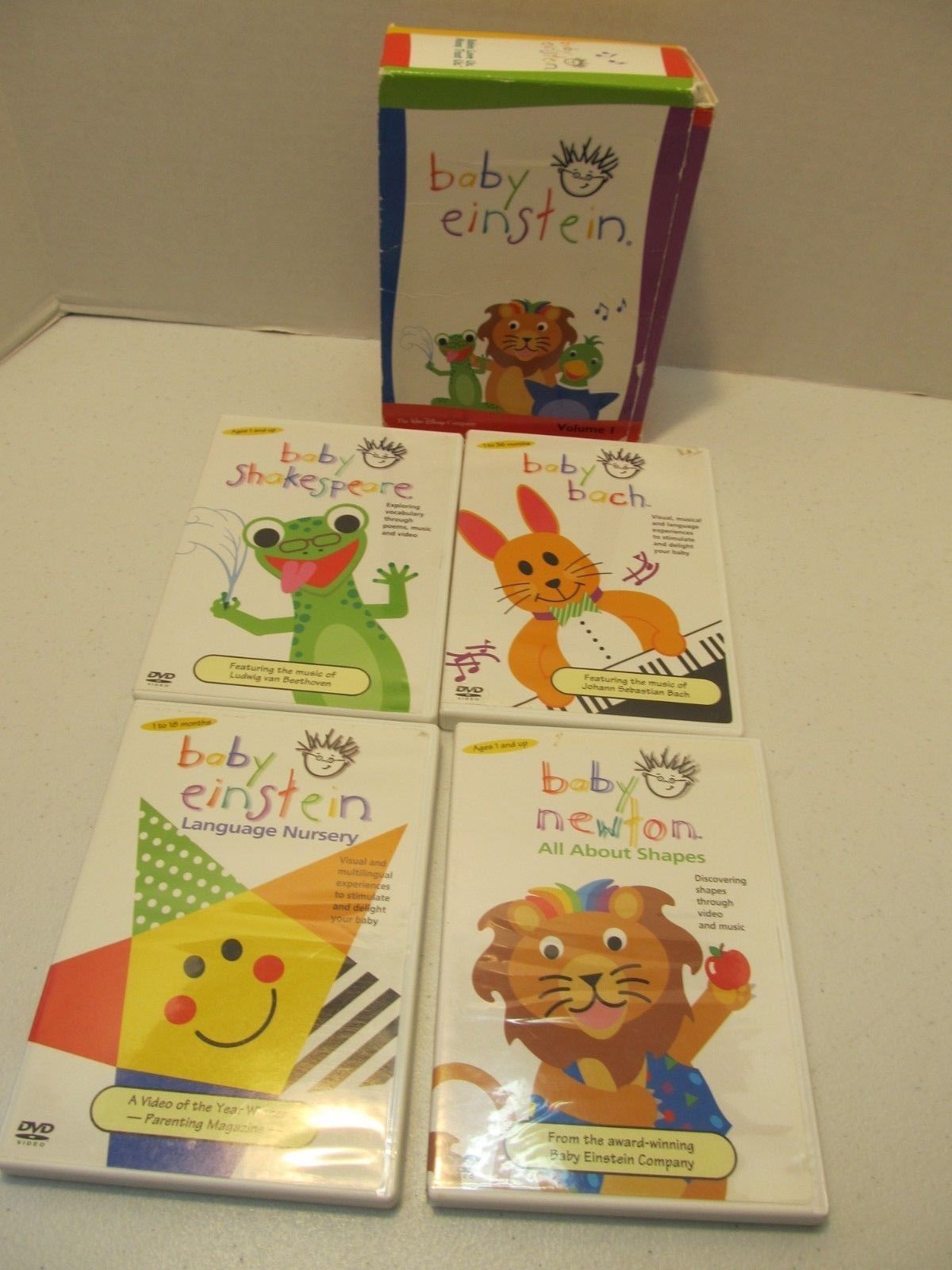 Baby Einstein 4Pack Vol.1 (DVD, 2003, 4Disc Set) FREE SHIP DVD, HD DVD & Bluray