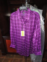 Robert Graham - Purple Long Sleeve Men's Large Button Down Classic Fit - $245.00