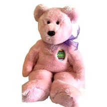 Ty Plush Stuffed Toy Teddy Bear Pink BEANNIE BUDDIES Toys Easter Egg Scarf - $12.86