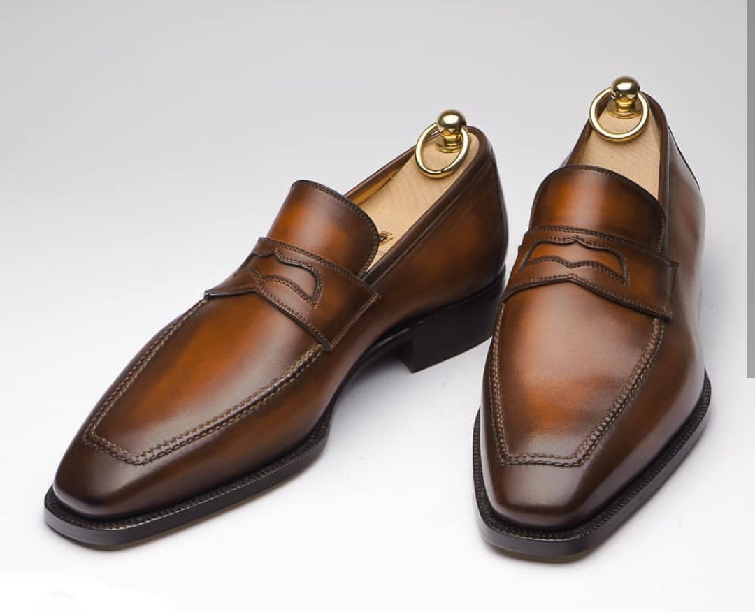 NEW Handmade Men's Brown Shoes, Men's Leather Loafer Slip On Moccasin Fashion Sh