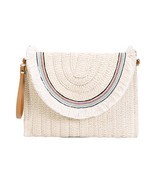 Straw Clutch Bag Women Hand-woven  Crossbody Summer Beach Purse Handbag ... - $55.33