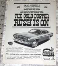 1970 Plymouth Vintage Print Ad Gold Duster Trim Package 318 V8 Hardtop Chrysler - $9.39