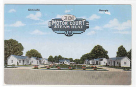 301 Motor Court Motel Glennville Georgia postcard - $5.94