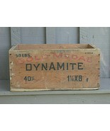 Gold Medal Explosives Wooden Dynamite Crate Box IL Powder Mfg. Co. Hunti... - $197.99