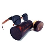 Handcrafted Walnut Wood Club Style Sunglasses With Bamboo Case, Polarized - $43.00