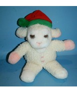 LAMB CHOP Hand Puppet 12&quot; Plush Shari Lewis Xmas Santa Hat Stuffed Toy A... - $13.52