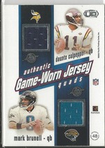 McNair Brunell Culpepper Vick 2002 Pacific Heads Up Game Used Jersey #48 image 2