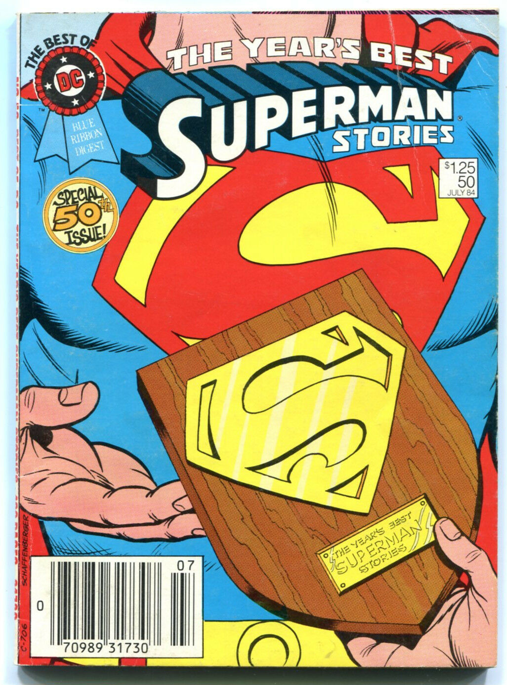 Best of DC 50 The Year's Best Superman Stories VF 7.5 Blue Ribbon Digest 1984 Superman