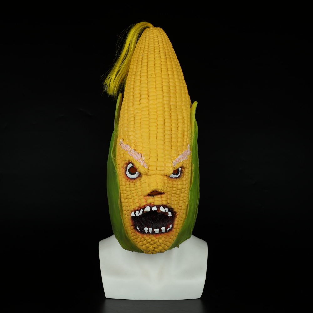 Angry Corn Mask Cosplay Funny Horror Vegetable Maize Mask Halloween ...
