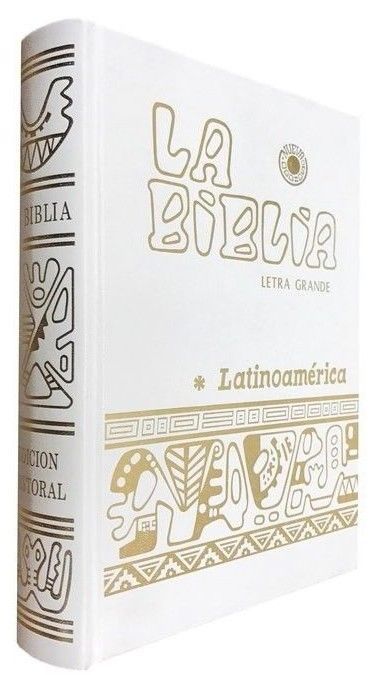 La BIBLIA LATINOAMERICA LETRA GRANDE Blanca Pasta Dura Latinoamericana ...