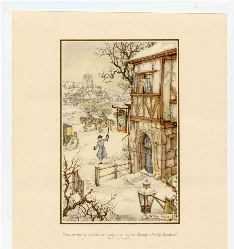 Anton Pieck Illustration He Told Them Merry Christmas Dickens Christmas Carol Art Prints