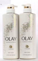 2 Bottles Olay 17.9 Oz Cleansing & Firming B3 Plus Collagen Moisture Body Wash