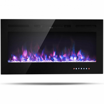 40-Inch Electric Fireplace Recessed Wall Mounted with Multicolor Flame image 4