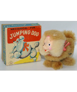 Vintage 50&#39;s Mechanical Wind-up Fur JUMPING DOG Poodle Pup in Box, by IS... - $70.00