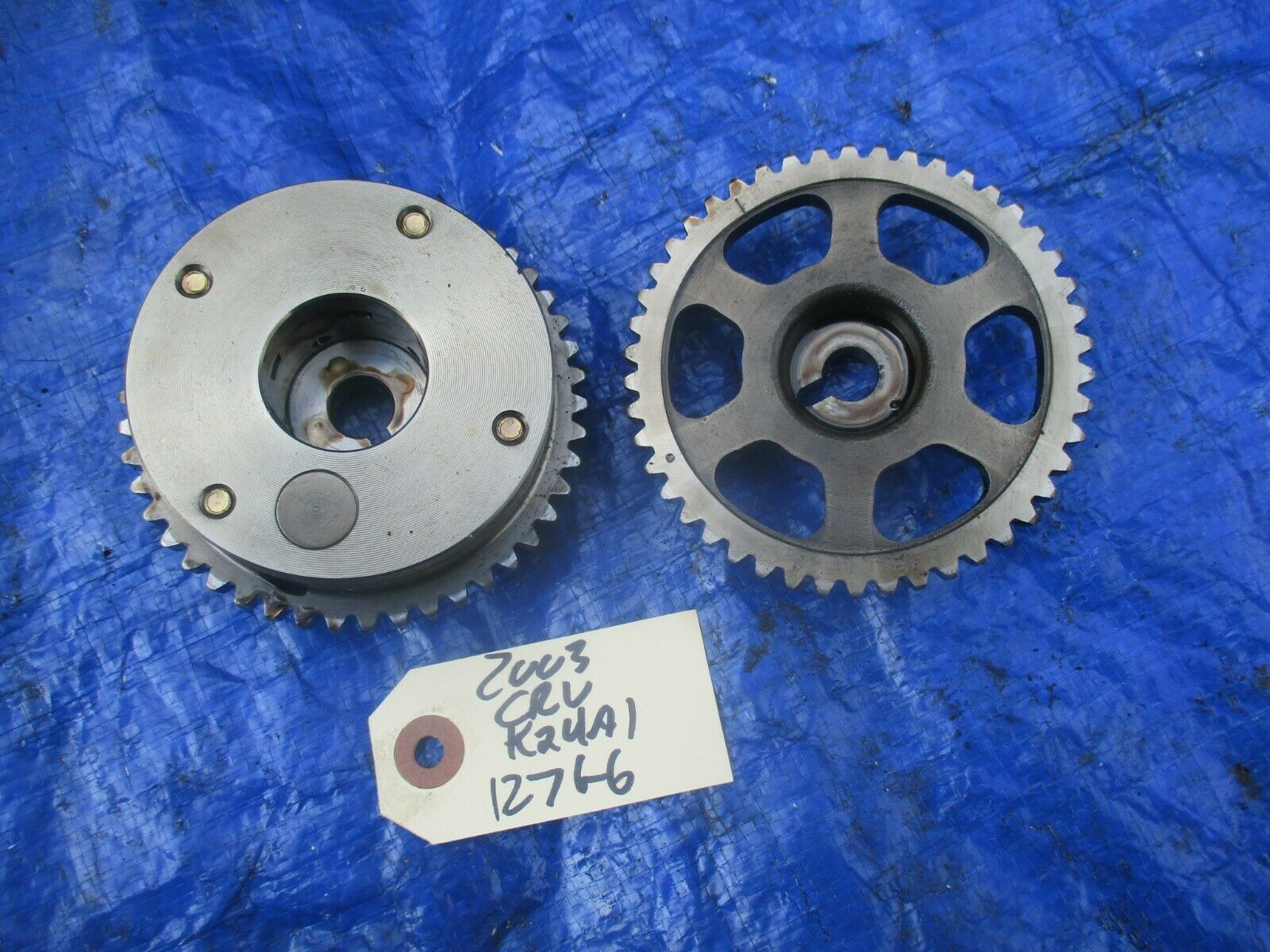 0206 Honda CRV K24A1 camshaft cam gears set OEM engine motor K24 VTC