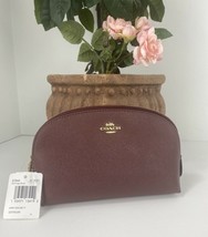 Coach Cosmetic Case 17" Bag Crossgrain Leather Vintage Mauve 57844 M1 - $87.22